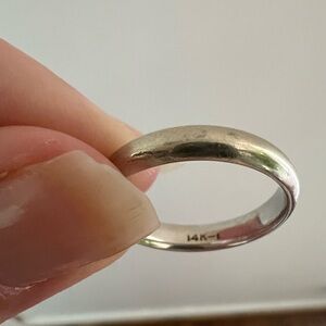 Men’s 14k solid white gold band